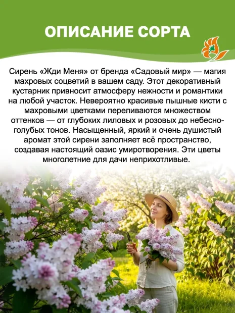 Сирень Жди Меня (обыкновенная) саженцы 